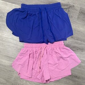 Blue and Pink butterfly shorts